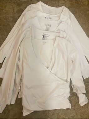 Mixed Brand White Women’s Long Sleeve Tee Bundle